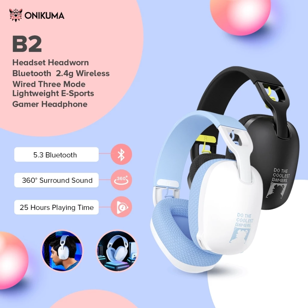 2025 New Onikuma  B2 Wireless  - Gaming Headset Rgb recension och pris