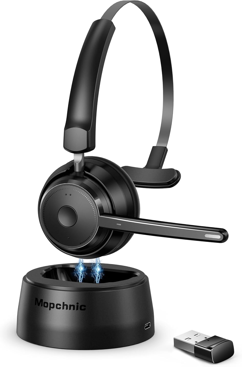 Wireless Bluetooth Headset wit - Noise Cancelling Headphone recension och pris