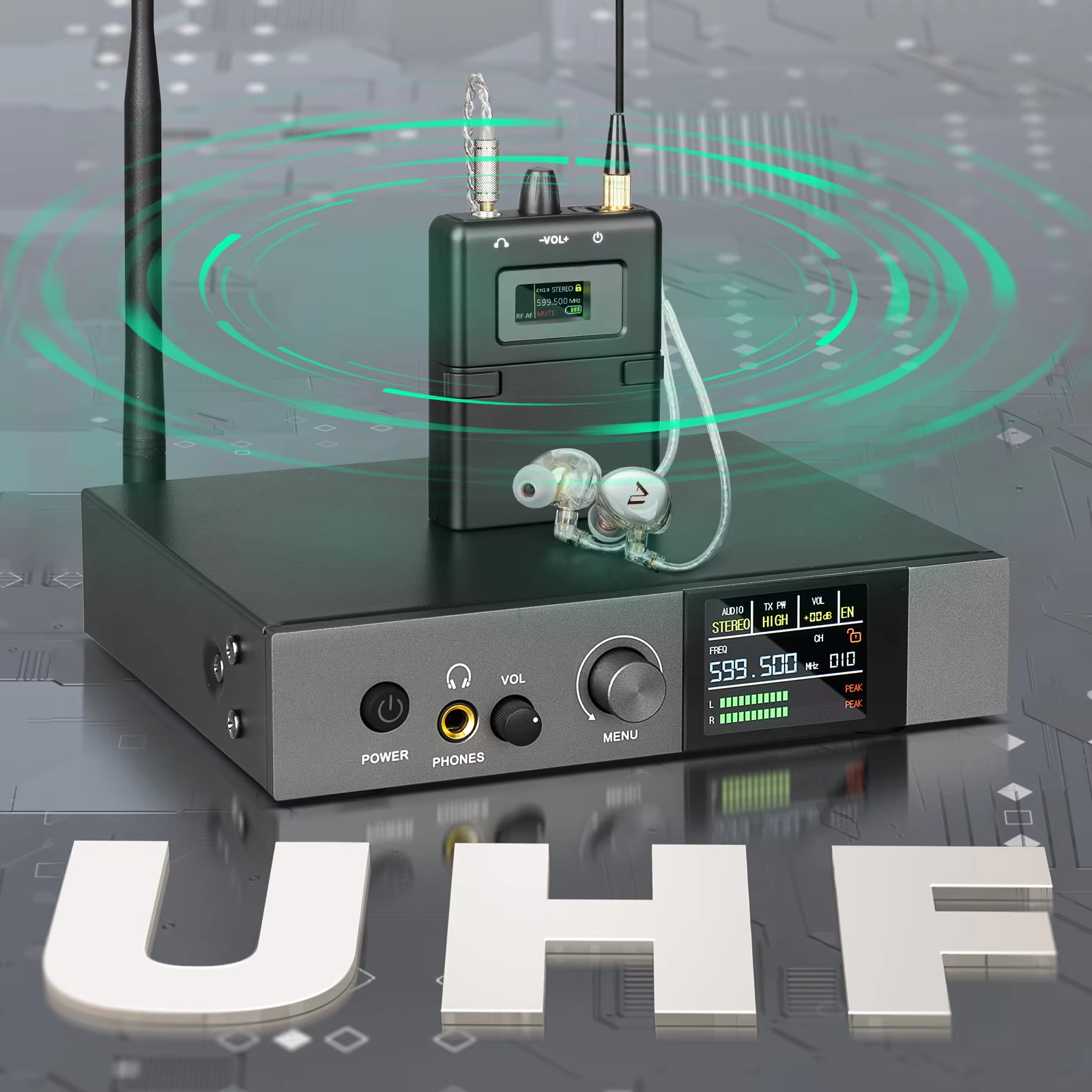 590-599mhz stereo IEM UHF Stag - In Ear Monitor Iem recension och pris