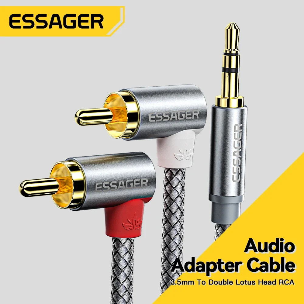 Essager 90 ° Angle RCA Audio S - Audio Splitter Y recension och pris