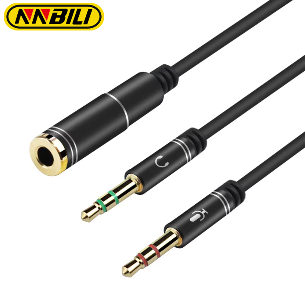 NNBILI Mini Jack 3.5 Microphon - Audio Splitter Y recension och pris