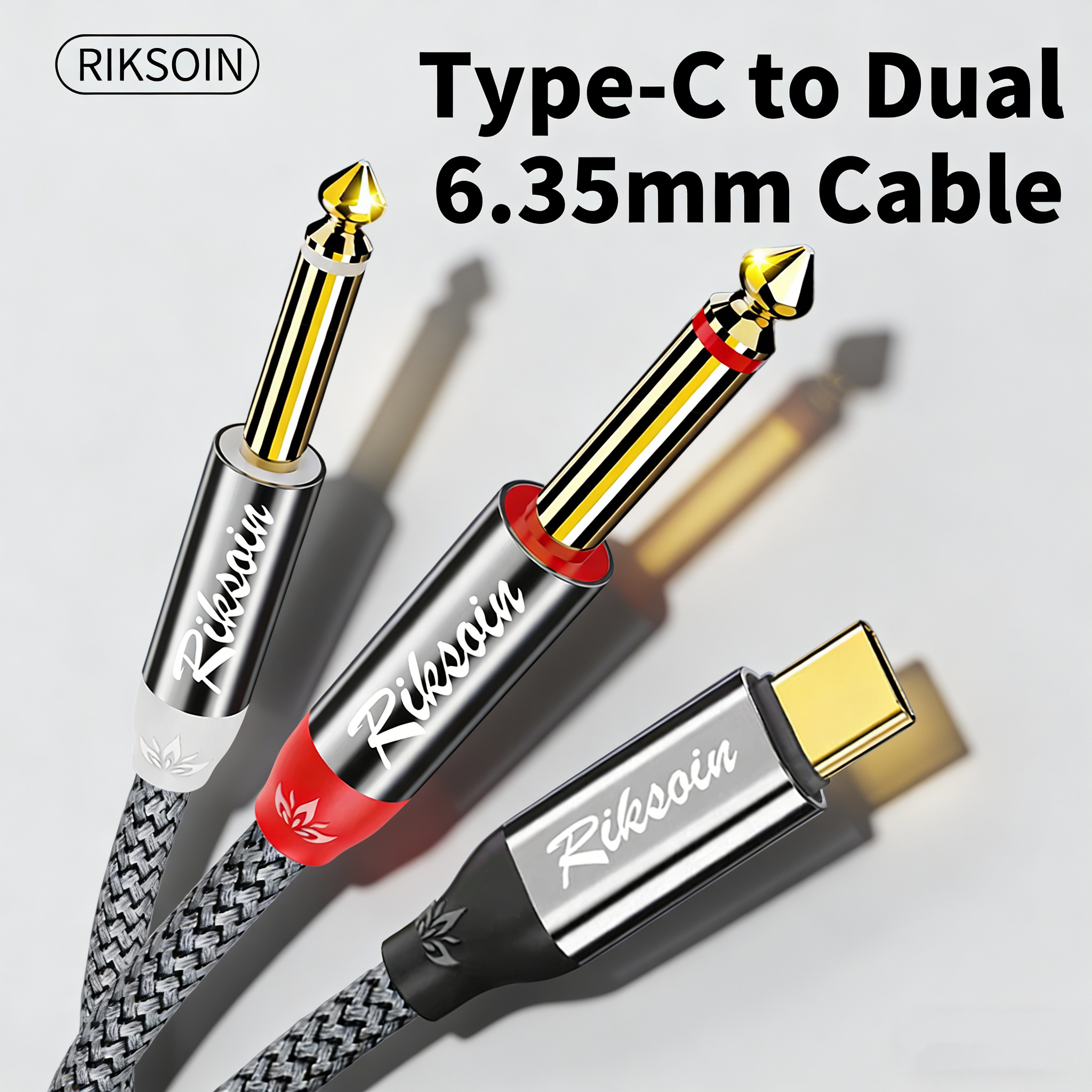 USB Type C to Dual 6.35mm TS A - Audio Splitter Y recension och pris