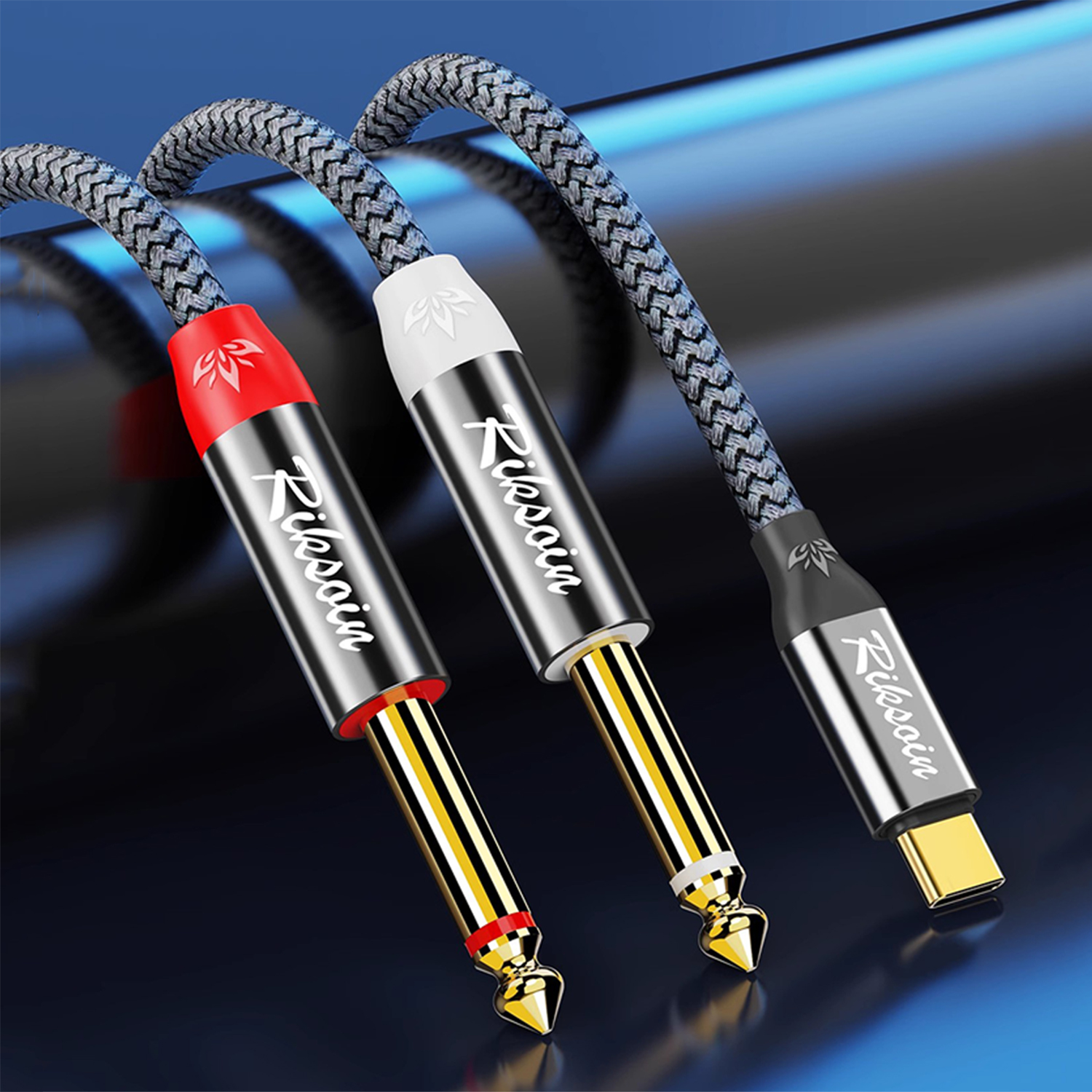 USB Type C to Dual 6.35mm TS A - Audio Splitter Y recension och pris