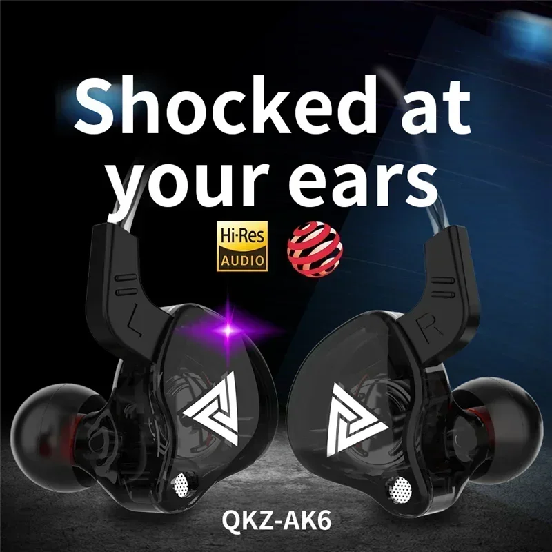 NEW QKZ AK6 Copper Driver HiFi - Audiophile Headphone Wired recension och pris