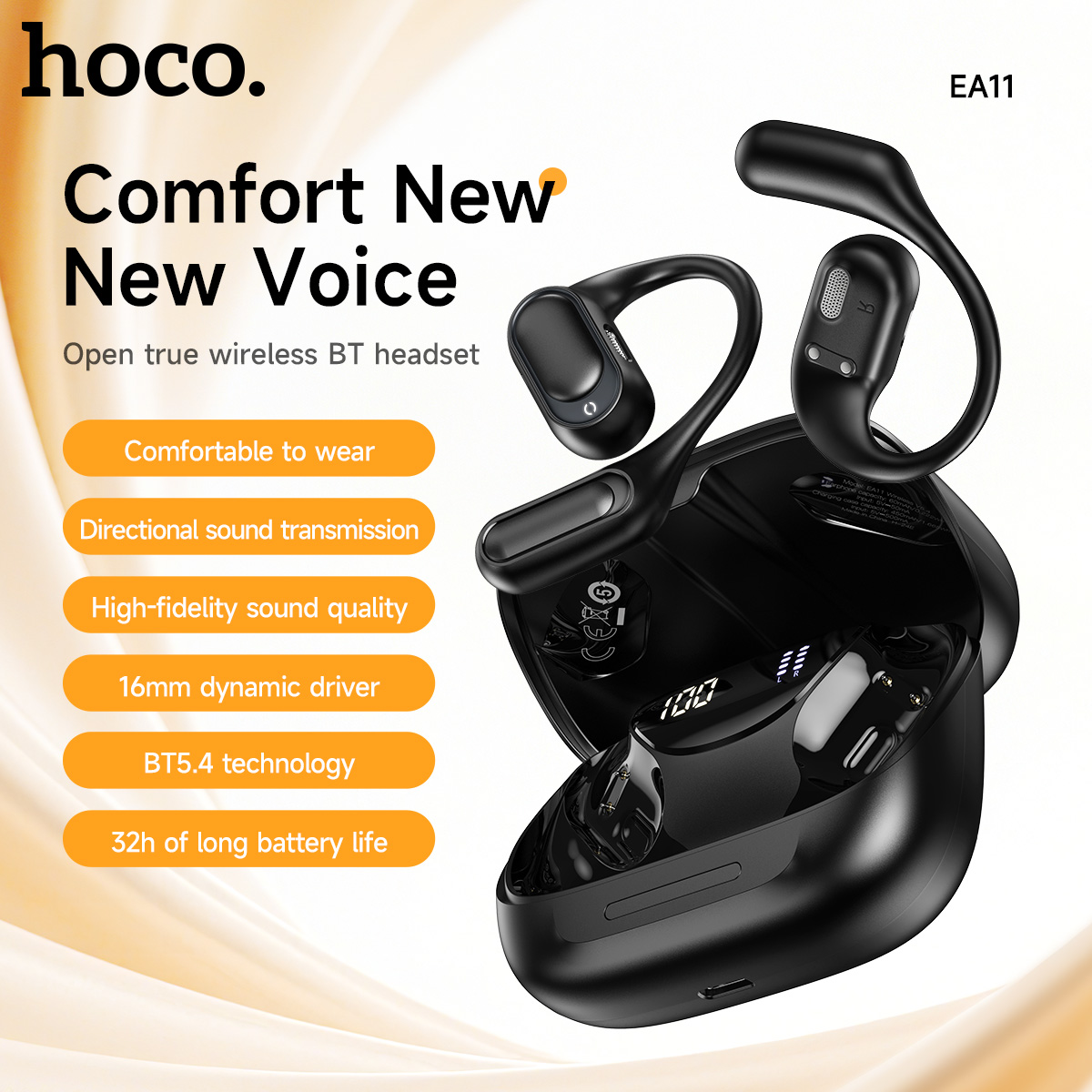 HOCO Open-Ear Wireless Bluetoo - Sports Earphone Hook recension och pris