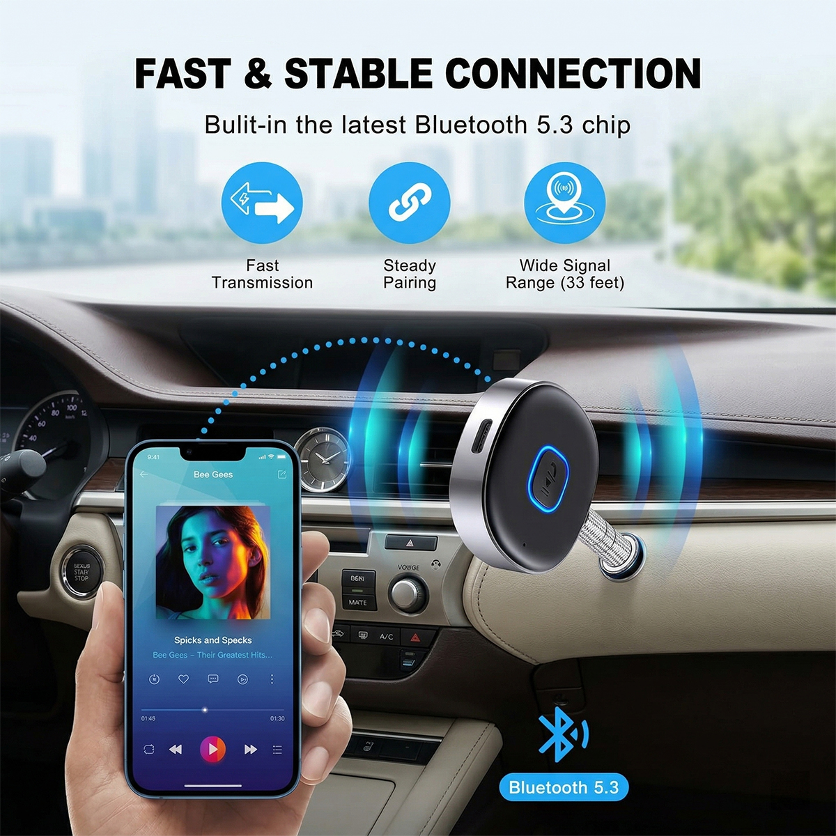 Car Bluetooth AUX Adapter, Min - Bluetooth Adapter Receiver recension och pris