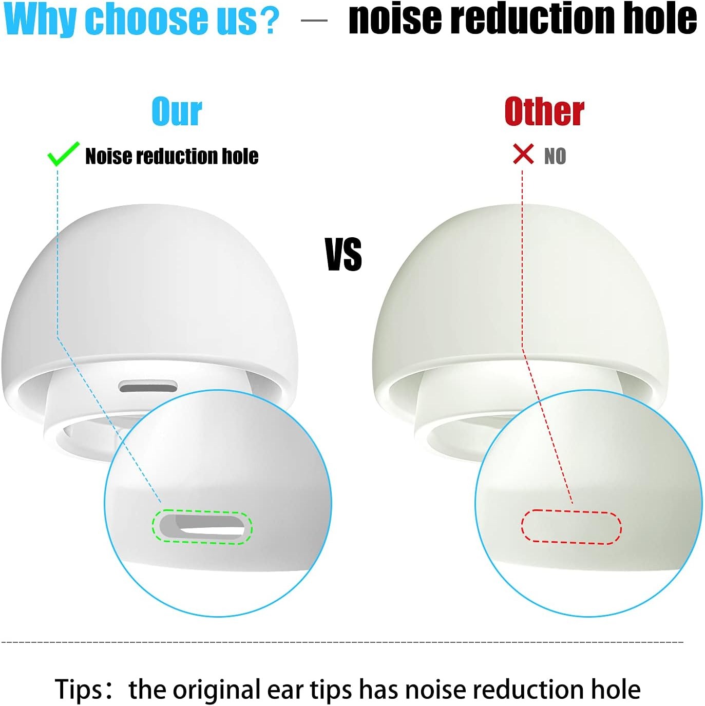 Silicone Ear Tips for AirPods  - Silicone Ear Tip Replacement recension och pris