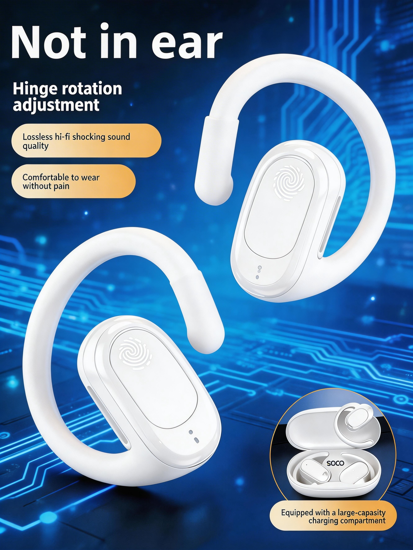 Long endurance digital Bluetoo - Sports Earphone Hook recension och pris