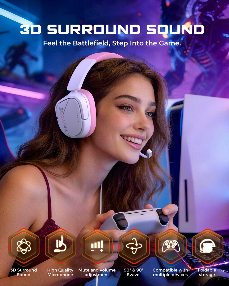 NUBWO HG04L Gaming Headset for - Gaming Headset Rgb recension och pris